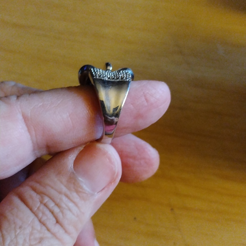 Diamond Buckle Ring in Silver - Picture 3 of 9